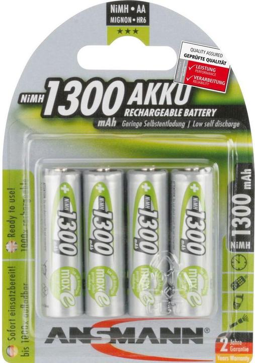 Produktbild Ansmann Typ 1100 (4 Stk., AAA / LR03 / Micro / R03 / AM4 / MN2400 / KR03, 1050 mAh)