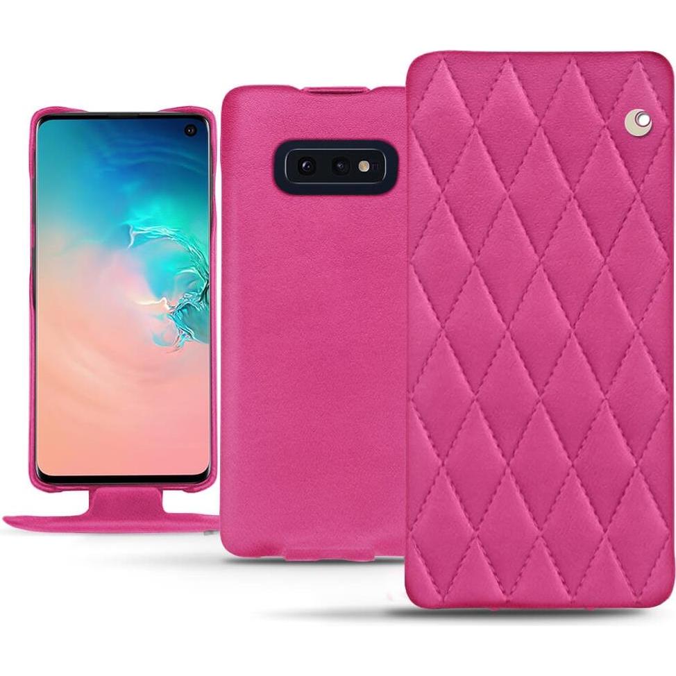 Noreve Lederschutzhülle vertikal (Samsung Galaxy S10e), Smartphone Hülle, Rosa