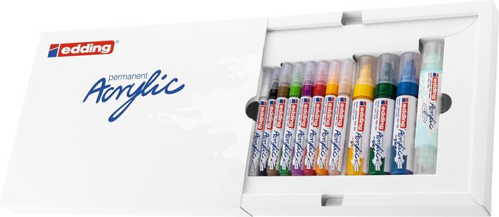 Produktbild Edding Acrylmarker Starter Set 12-teilig (Mehrfarbig, 10 mm, 12 x)