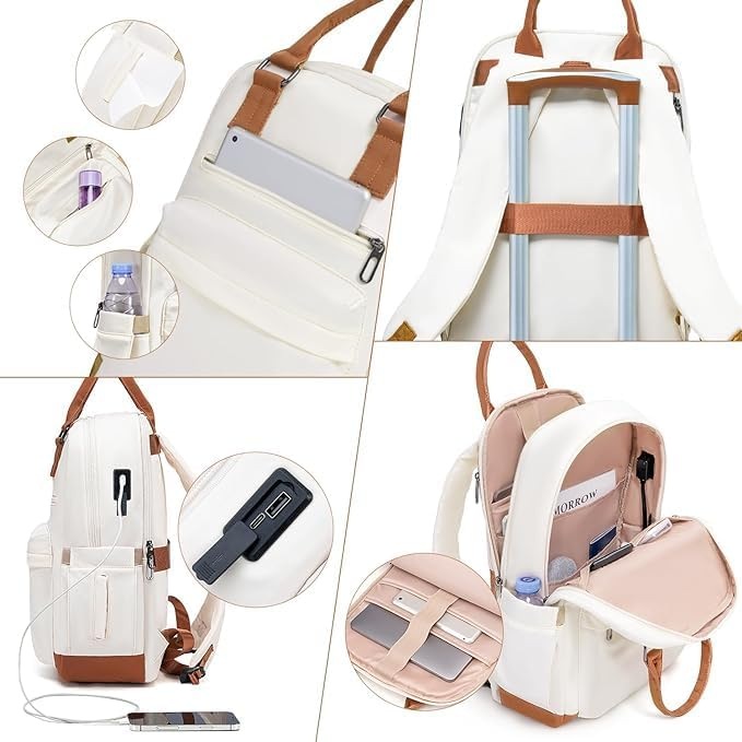 Immagine prodotto Coolife 5-teiliges Hartschalenkoffer-Set mit Reiserucksack & Kulturbeutel (93 l, Bagaglio a mano (fino a 50 litri), M (50 - 90l), L (90 - 115l))