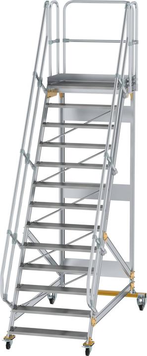 Produktbild Munk Plattformtreppe fahrbar 60° Stufenbreite 1000 mm 13 Stufen (Plattformleiter, 315 cm)