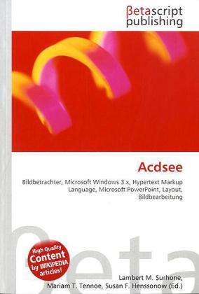 Produktbild Acdsee (Deutsch, Lambert M. Surhone, Miriam T. Timpledon, Susan F. Marseken, 2010)