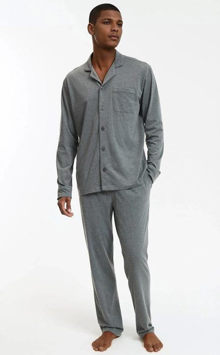 Produktbild La Redoute Collections Langer Pyjama mit Hemdkragen aus Jersey (L)