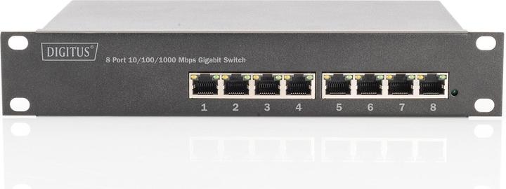 Produktbild Digitus 10 Zoll 8-Port Gigabit Ethernet PoE+ Switch, L2+ Managed (8 Ports)