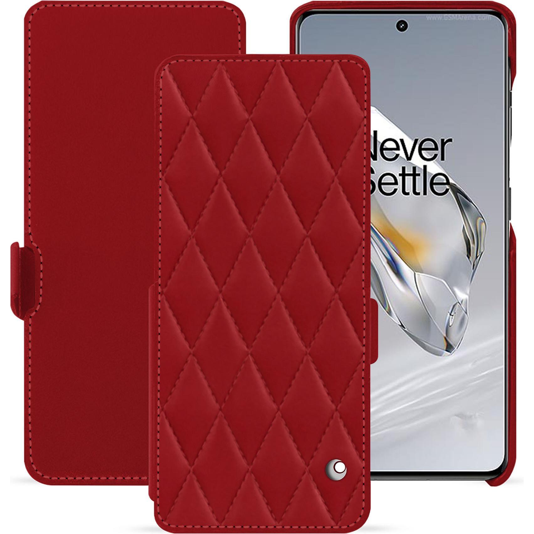 Noreve Lederschutzhülle horizontal (OnePlus 11), Smartphone Hülle, Rot