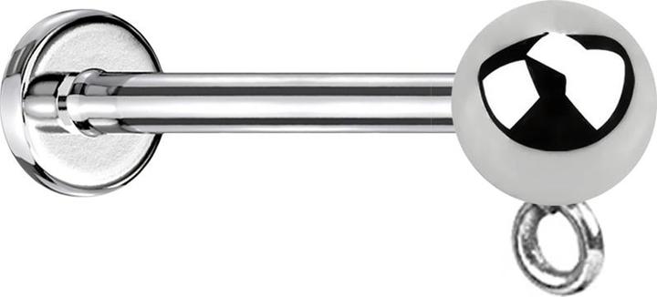 Immagine prodotto Chaotic Trading Micro labret a filo interno in argento con anello a sfera per ciondolo (senza ottone, Acciaio chirurgico 316L)