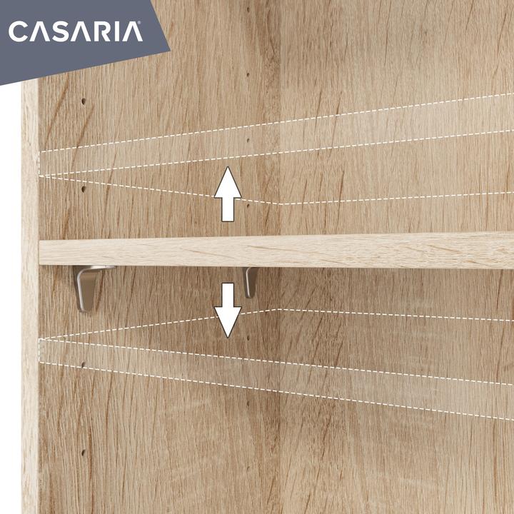 Actual product image Casaria Bookcase (77 x 60 x 30 cm)