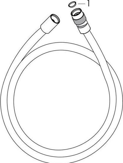 Produktbild hansgrohe Brauseschlauch AXOR 1250mm brushed nickel (125 cm)