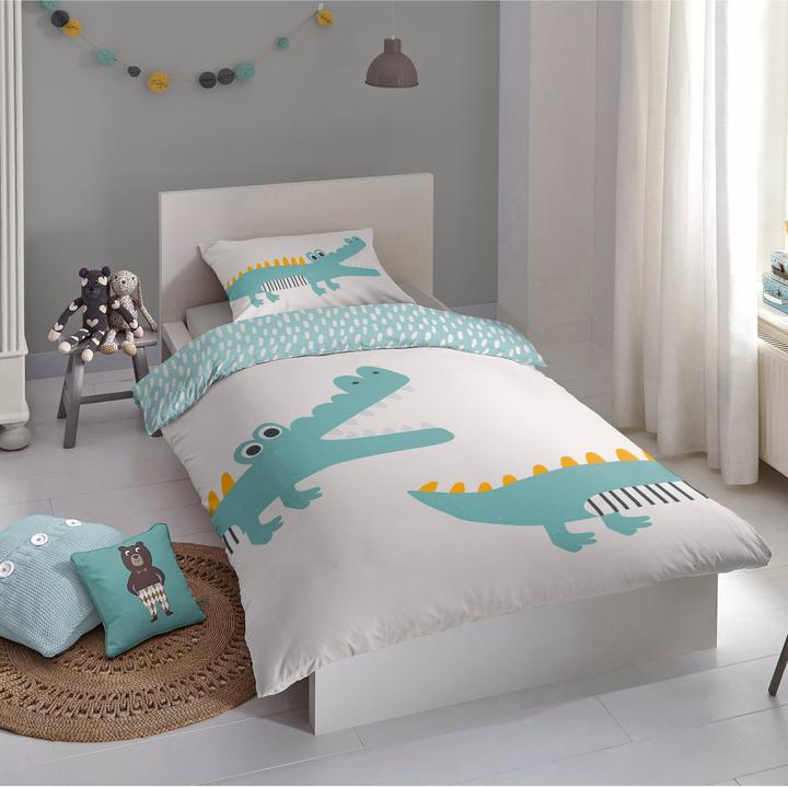 Productafbeelding Good Morning Krokodil" omkeerbaar beddengoed (Beddengoed set, 135 x 200 cm)