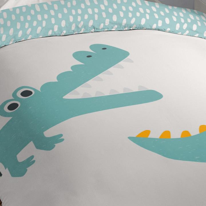 Productafbeelding Good Morning Krokodil" omkeerbaar beddengoed (Beddengoed set, 135 x 200 cm)
