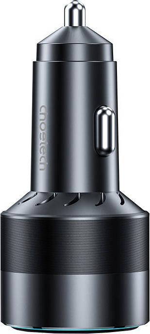 Actual product image Choetech TC0011 car charger 130W 2x USB C 1x USB A (black)