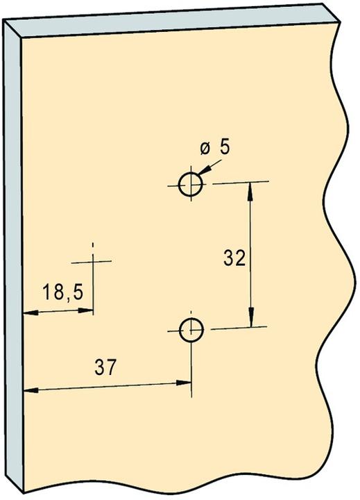 Productafbeelding Prämeta Eenassige dunne deurscharnieren SERIES 3000 vlakke band, deursteun 13