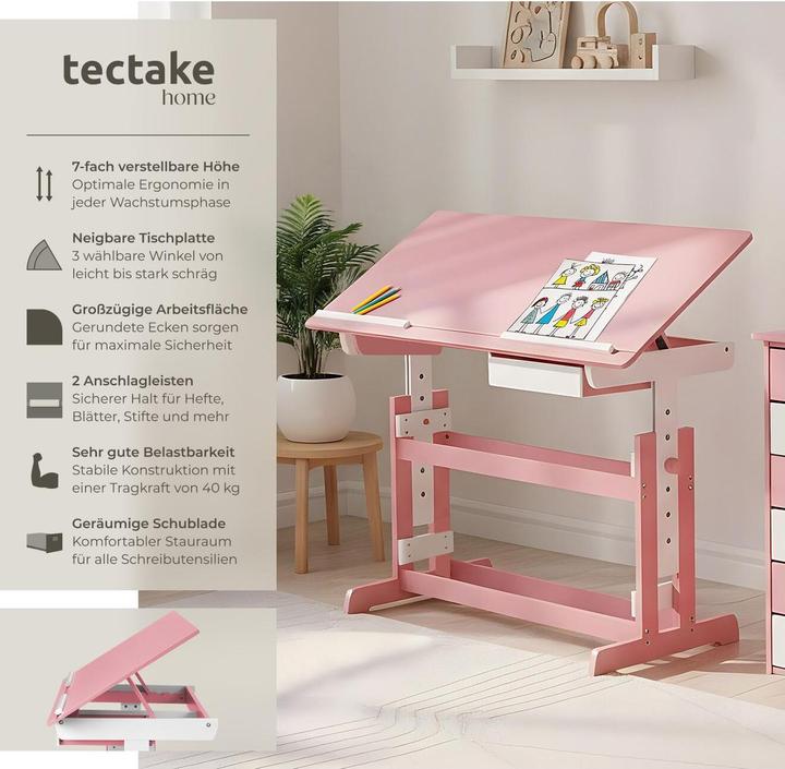 Produktbild tectake Schreibtisch (109 x 55 x 94 cm)