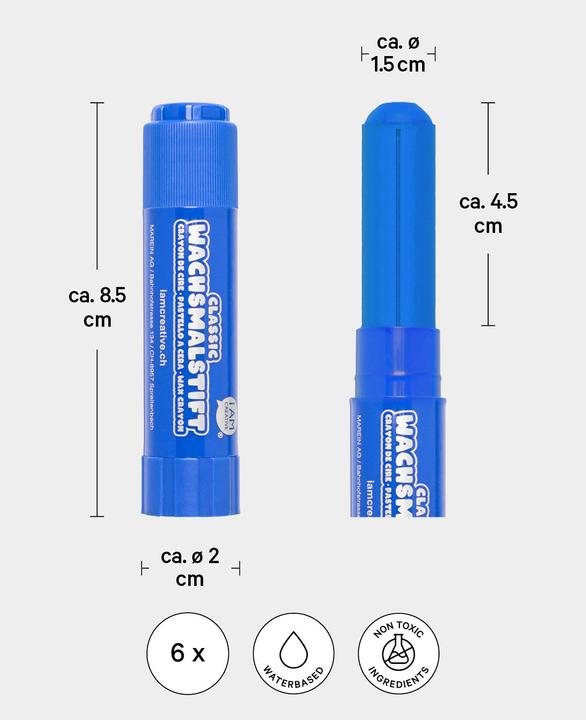 Immagine prodotto I Am Creative Pastelli a cera classici, 6 colori (6x)