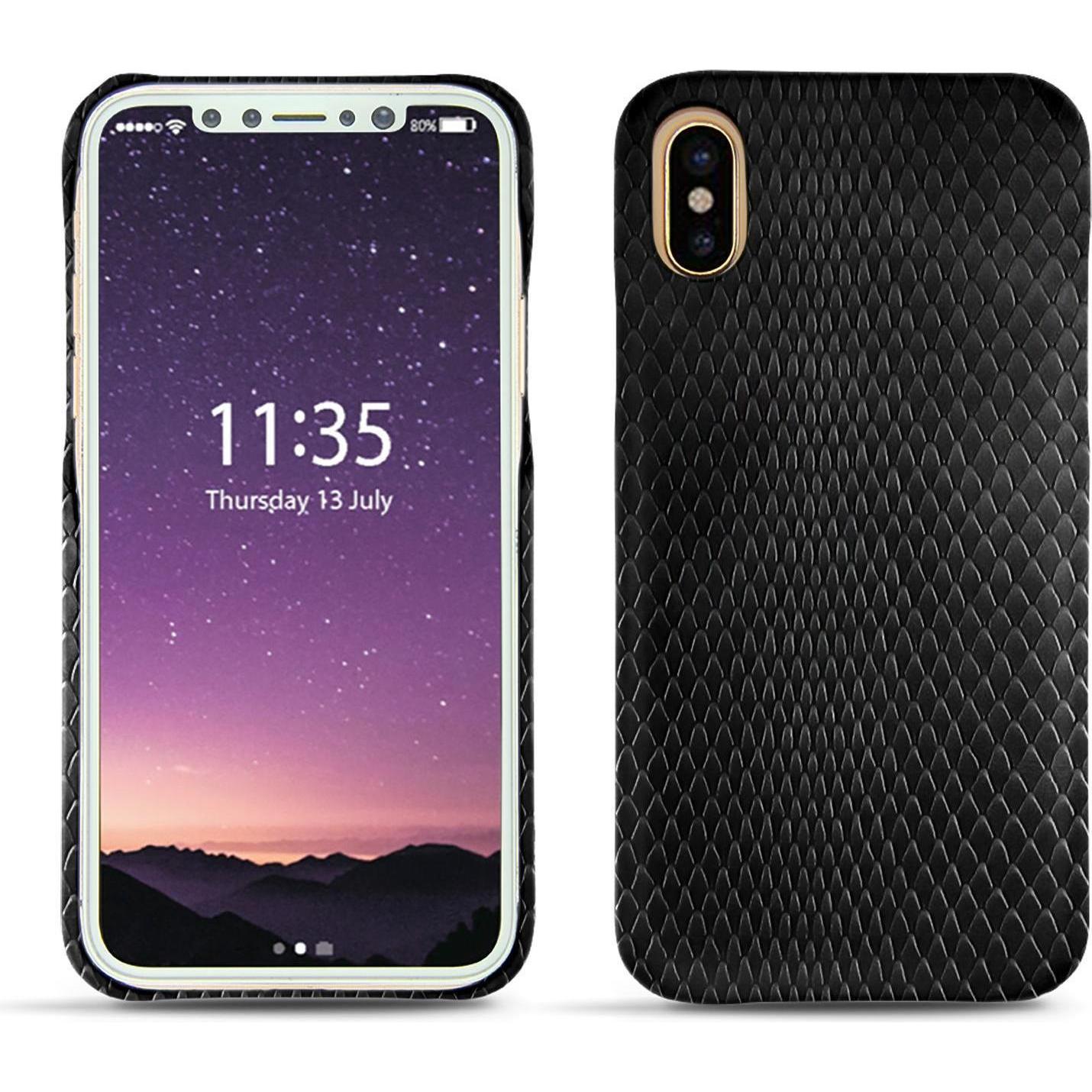 Thumbnail - Noreve Lederschutzhülle (Apple iPhone XS), Smartphone Hülle, Schwarz