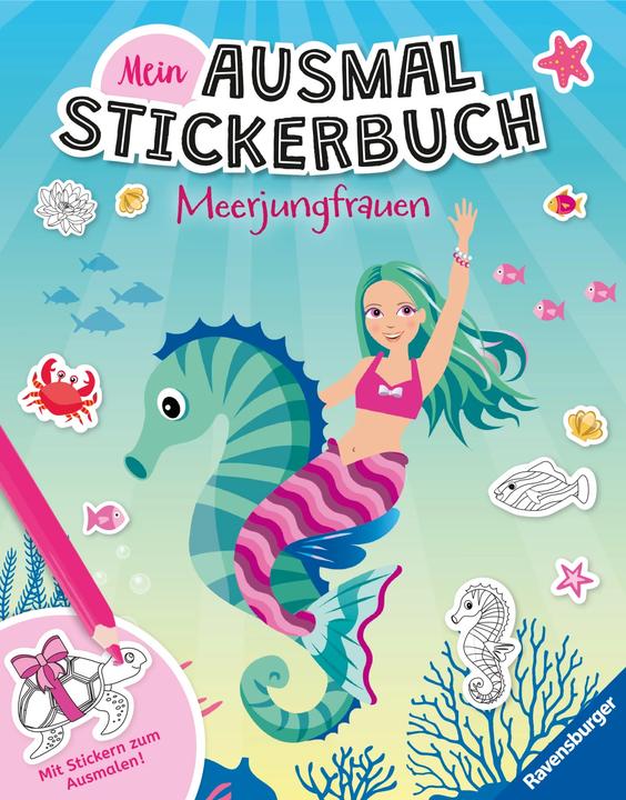 Actual product image Ravensburger My coloring sticker book: mermaids