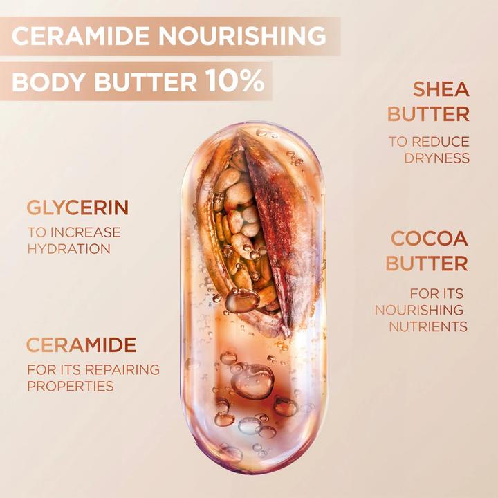 Produktbild Garnier Nourishing Body Butter With Cocoa And Ceramide, 380 Ml (Körpercreme, 380 ml)