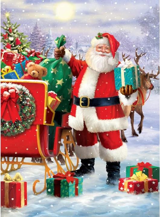 Immagine prodotto Eurographics Babbo Natale con slitta di Simon Tread (1000 pezzi)