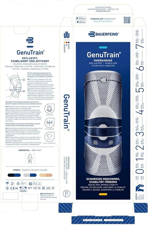 Produktbild GenuTrain Aktivbandage Grösse 3 Comfort titan (3)