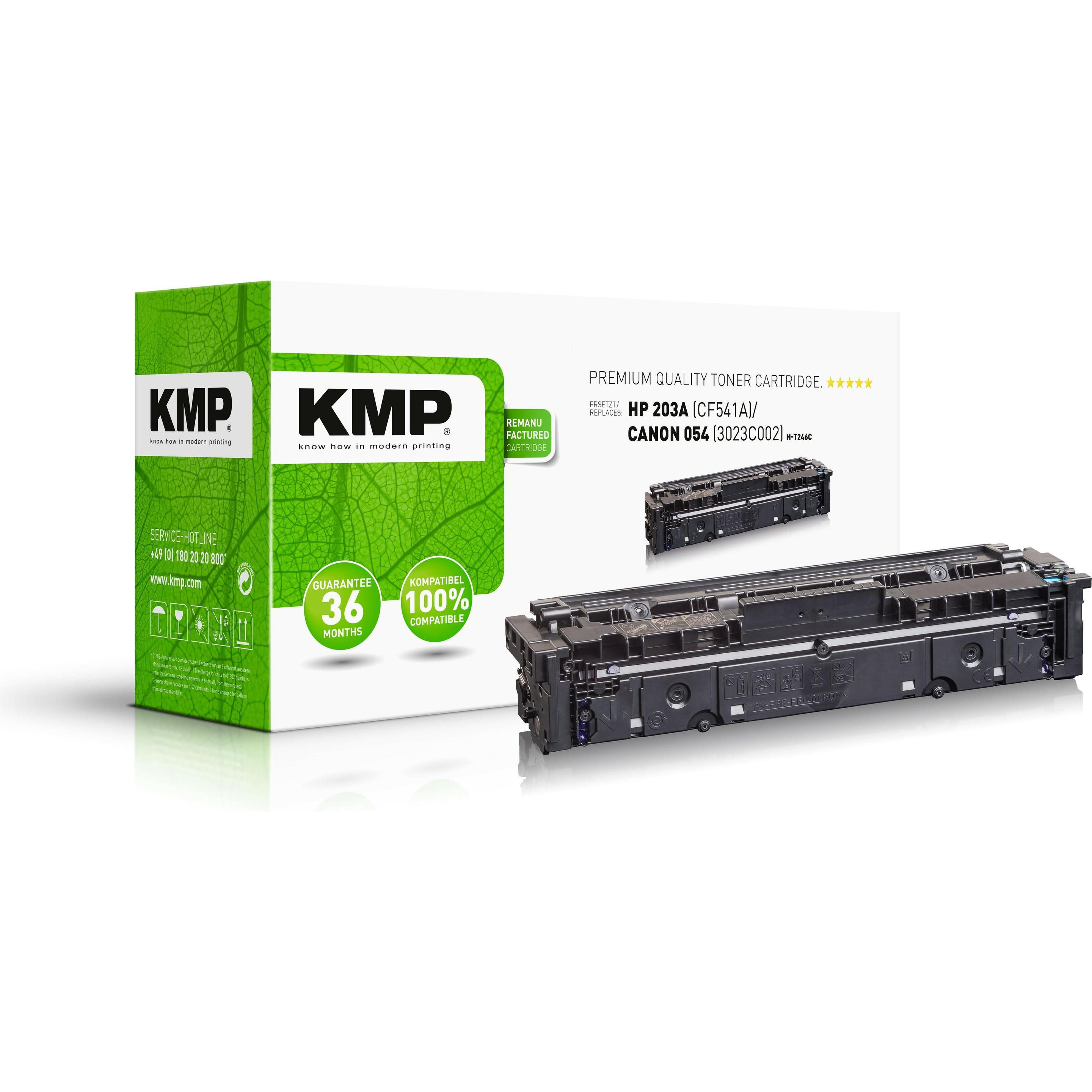 KMP, Toner, H-T246C Toner kompatibel mit HP CF 541 A (BK)