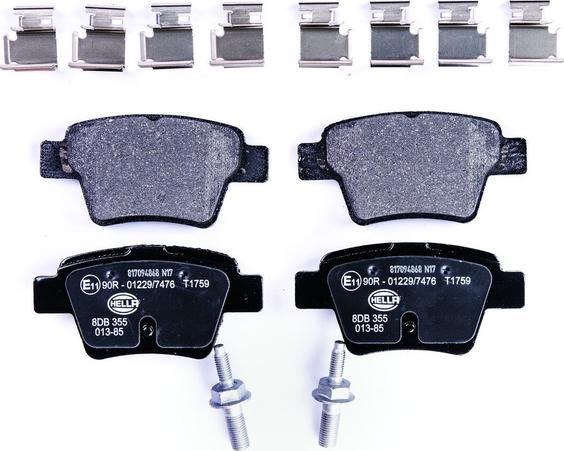Hella 8DB 355 013-851 Bremsbelagsatz Scheibenbremse