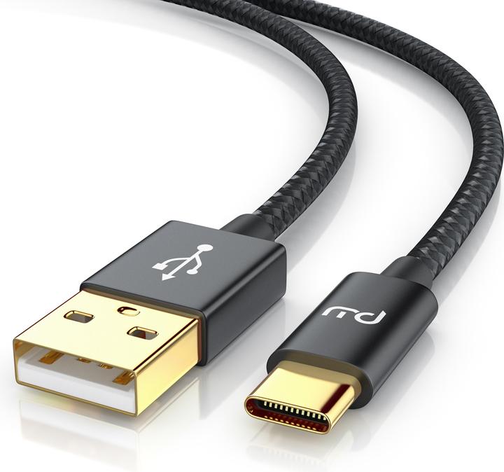 Produktbild Primewire USB-C 3.1 Kabel - Typ C zu Typ A Datenkabel, Ladekabel - Nylonmantel - bidirektional - Geschirmt (1 m, USB 2.0)