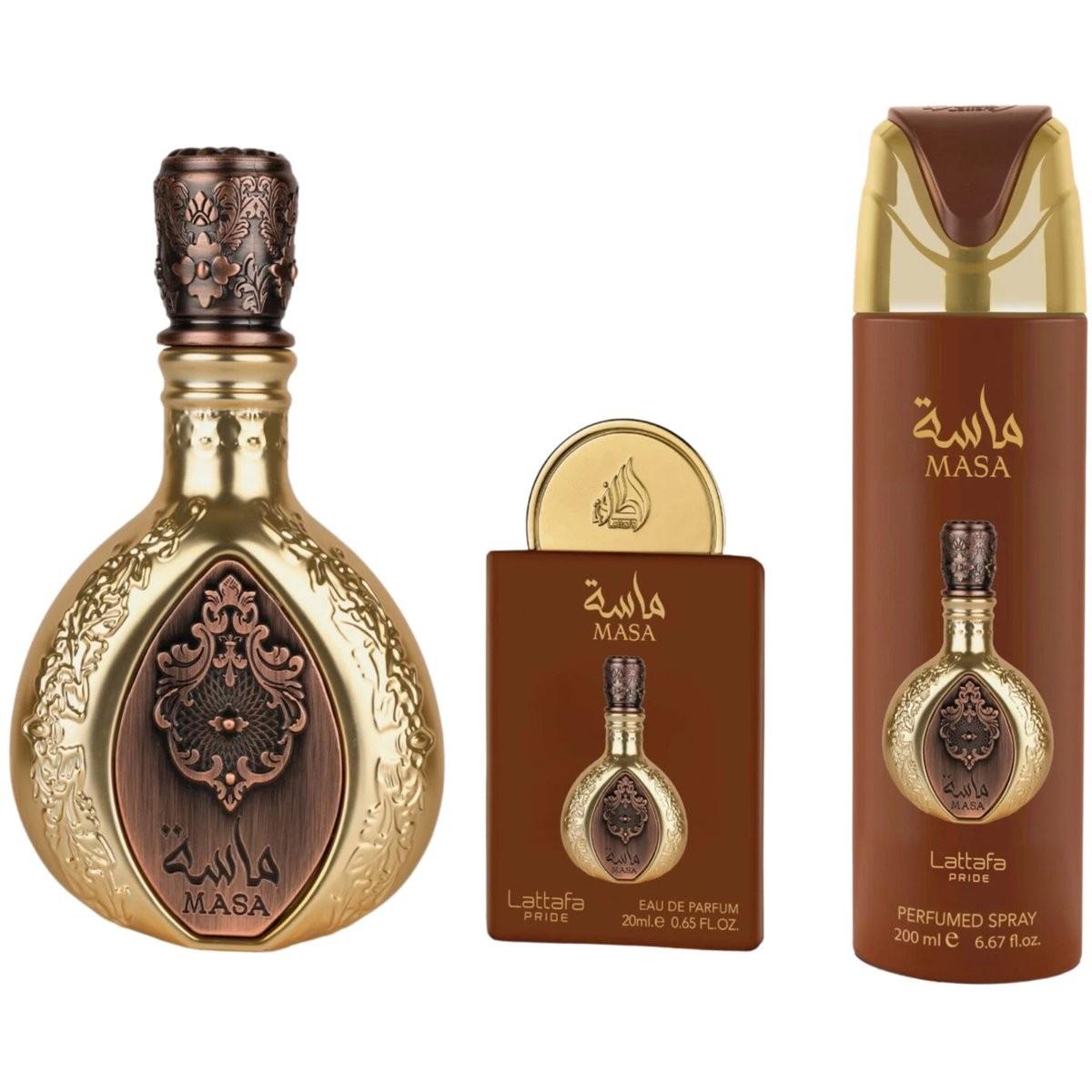 Lattafa Perfumes Lattafa Pride Masa Gift Set Includes 100 Ml Eau De Parfum 20 Ml Eau De Parfum And 200 Ml Deodorant (Parfum Set) (62018483)