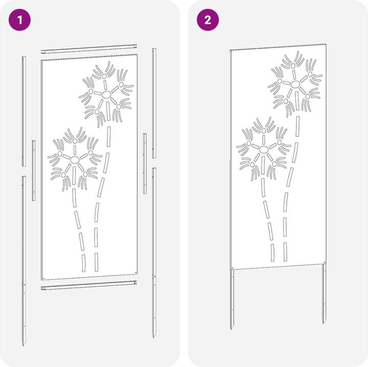 Actual product image vidaXL Wall art for outdoors (50 cm)