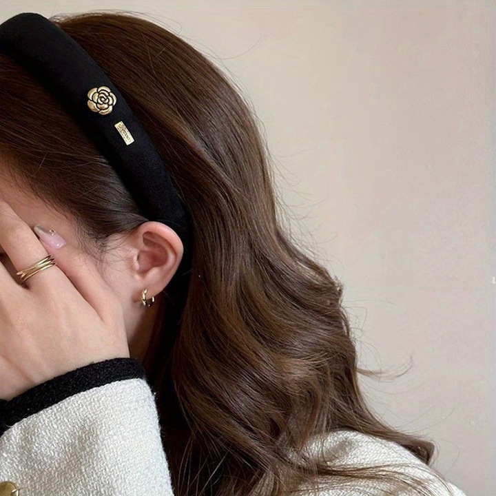 Immagine prodotto Alopini Elegante fascia di fiori in velluto - accessorio per capelli di ispirazione vintage e alla moda