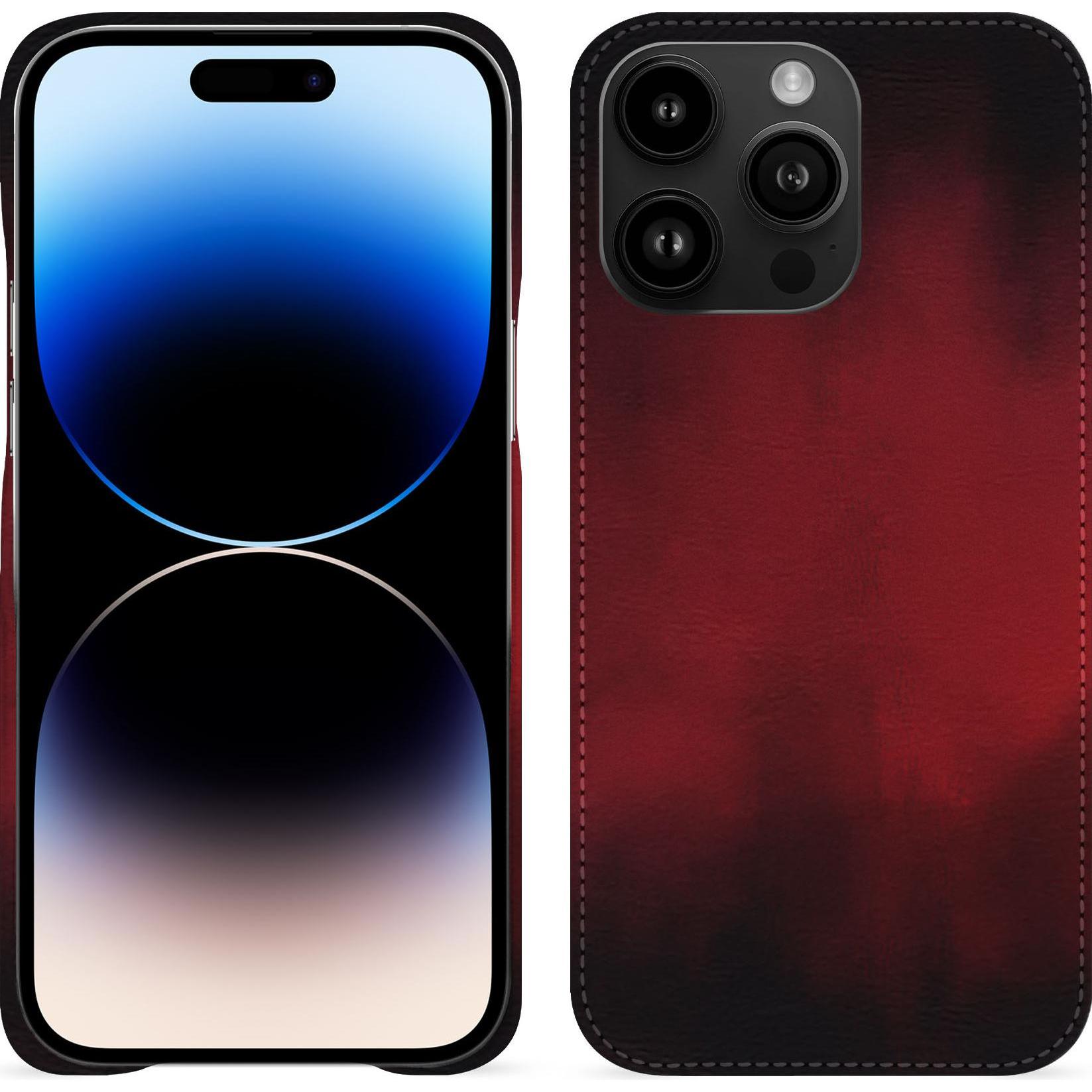 Noreve Lederschutzhülle (Apple iPhone 15 Pro Max), Smartphone Hülle, Rot