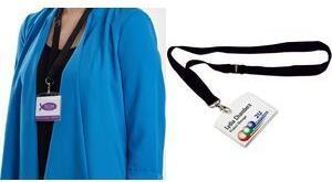 Produktbild Avery Zweckform Namensschild-Tasche, 90 x 60 mm, mit Lanyard transparent, aus PVC-freiem Material, mit 3-f