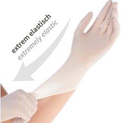 Produktbild Hygostar unisex Einmalhandschuhe SAFE SUPER STRETCH weiss Grösse S 100 St. (S)