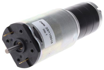RS PRO Brush gear motor up to 4.5 Nm, 24 V dc / 13.2 W,, shaft-Ø 6mm, 38mm x 106mm