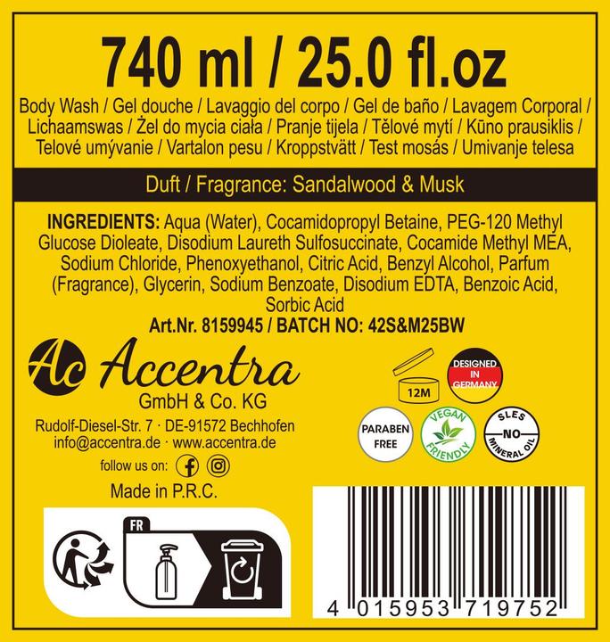 Produktbild Accentra Duschgel BATH & BODY TOOLKIT (740 ml)