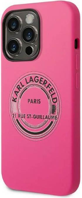 Actual product image Karl Lagerfeld KLHCP14LSRSGRCF iPhone 14 Pro 6.1" hardcase pink / pink Silicone RSG (Apple iPhone 14 Pro)