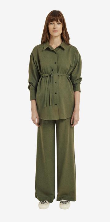 Actual product image Vertbaudet 2-teiliges Loungewear-Set für Schwangerschaft und Stillzeit, Leinen-Optik