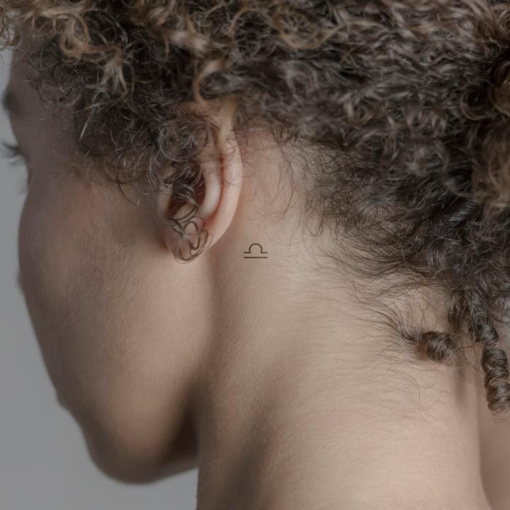 Produktbild minink Temporäres Tattoo – Sternzeichen Waage minimalistisch