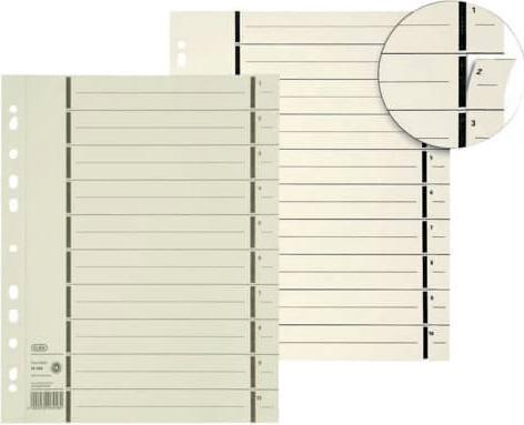 Produktbild Elba Trennblätter mit Perforation, DIN A4 Überbreite aus Kraftkarton, 230 g-qm, schwarzer Linienaufdruck