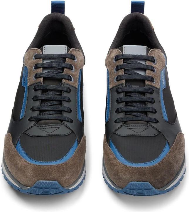 Actual product image HUGO Mens Icelin Suede Panel Running Trainers (38)