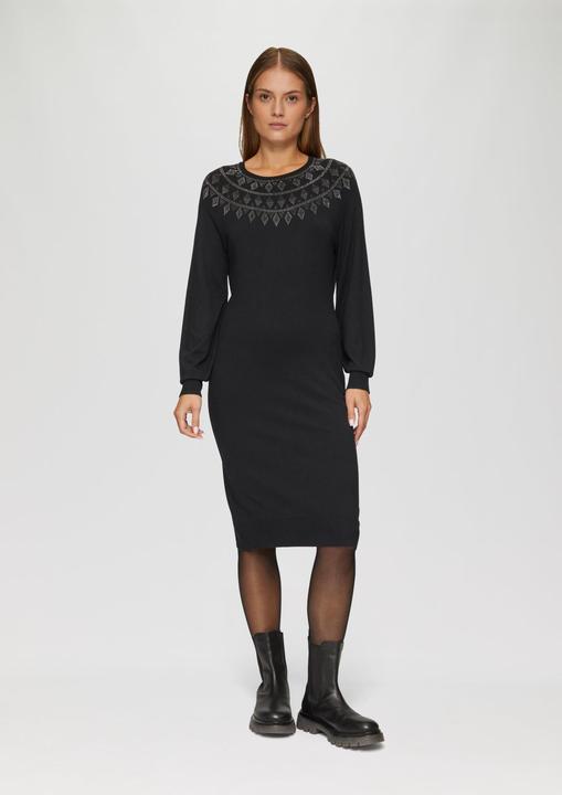 Immagine prodotto S.Oliver Kleid Feinstrickkleid mit Strass-Details (38)