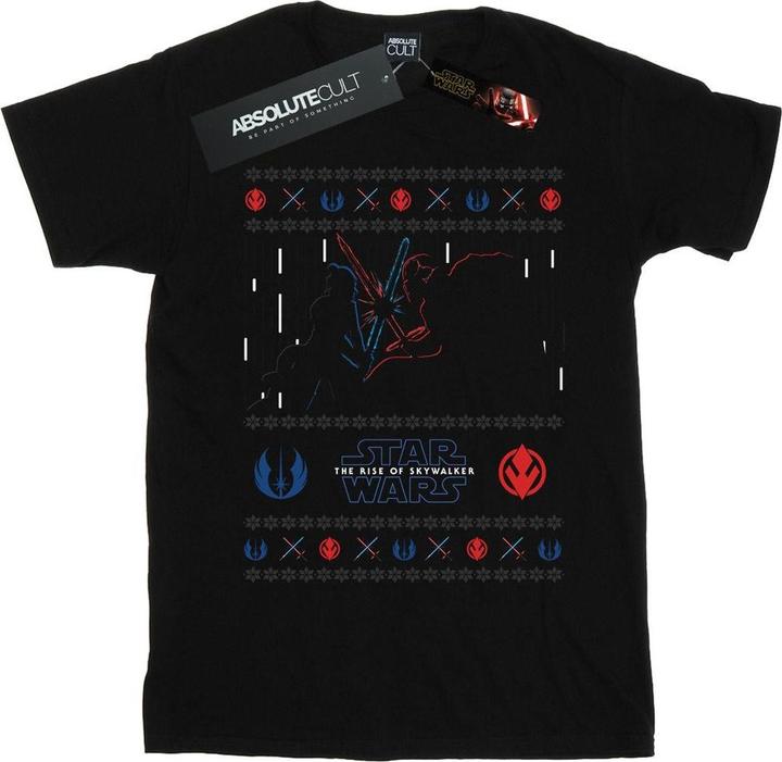 Actual product image Star Wars Mens The Rise Of Skywalker Christmas Combat T-Shirt (S)