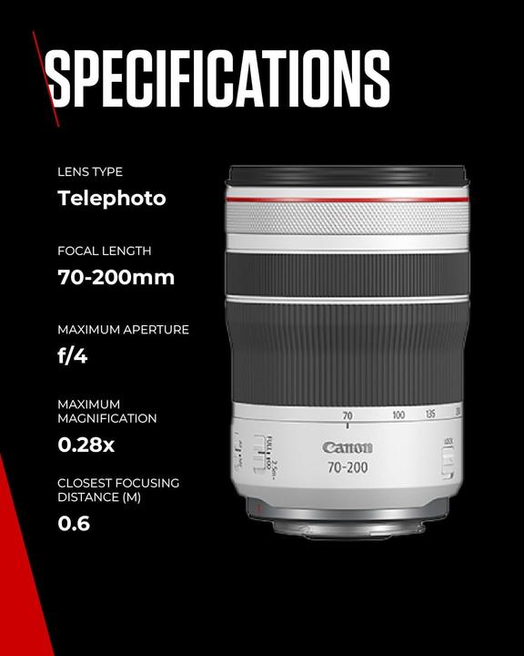 Actual product image Canon RF 70-200mm f/4L IS USM (EU) (Canon RF, full size)