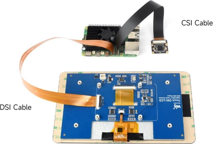 Produktbild WaveShare 200mm DSI/MIPI Display Kabel für Raspberry Pi 5