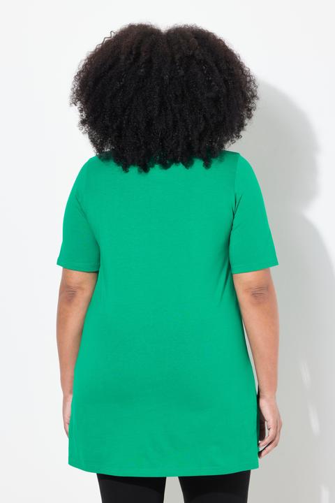 Produktbild Ulla Popken Longshirt, A-Linie, Rundhalsausschnitt, Halbarm (62)