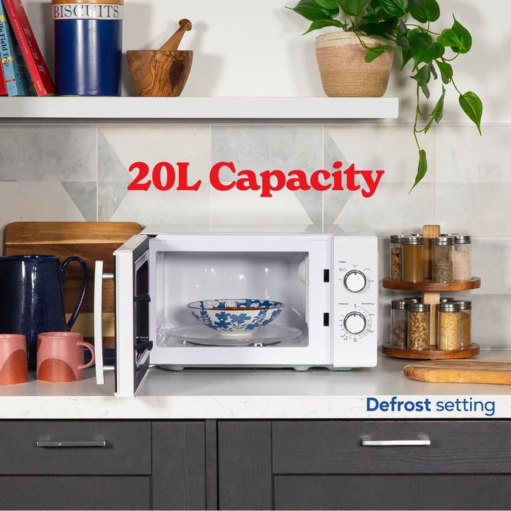 Actual product image Russell Hobbs RHM2060 – Manuelle Mikrowelle, 20 L, Weiss (20 l)