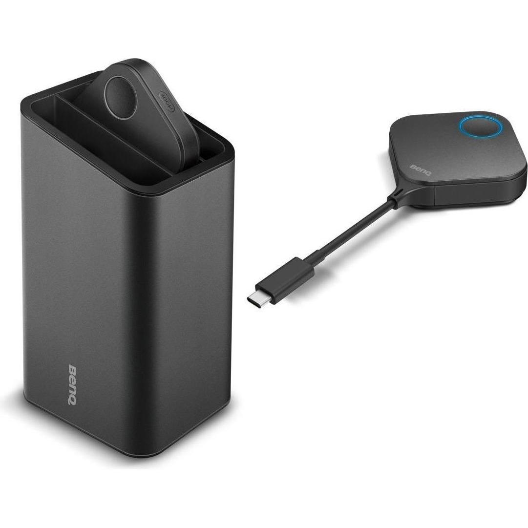 BenQ InstaShow Button Kit (USB-C) (8 m, HDMI 1.4a), Wireless Transmitter, Schwarz