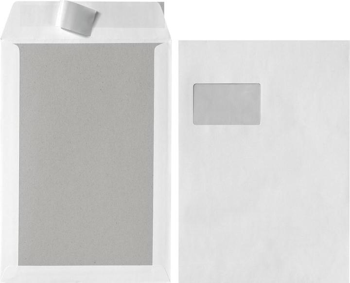 Actual product image Herlitz Cardboard-backed envelope C4, with window, white Natron recycled kraft paper, 120 gsm, own g... (5 x)