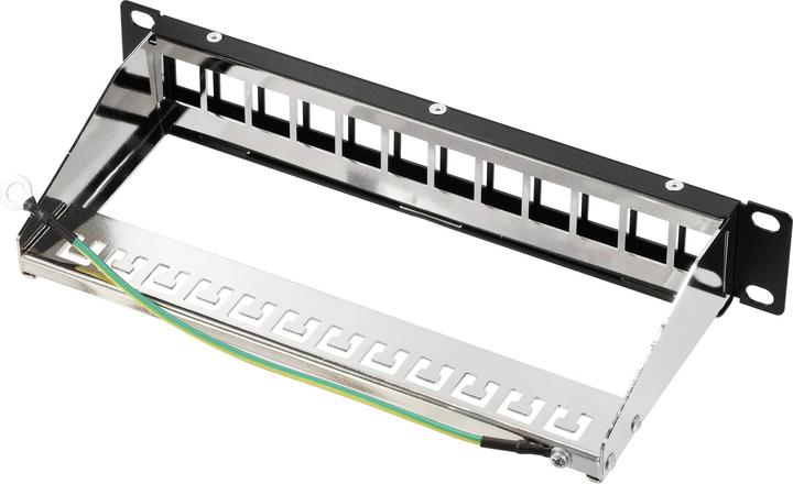 Image du produit Renkforce RF-4996626 Panneau de brassage 12 ports 254 mm (10") Non équipé 1U Noir