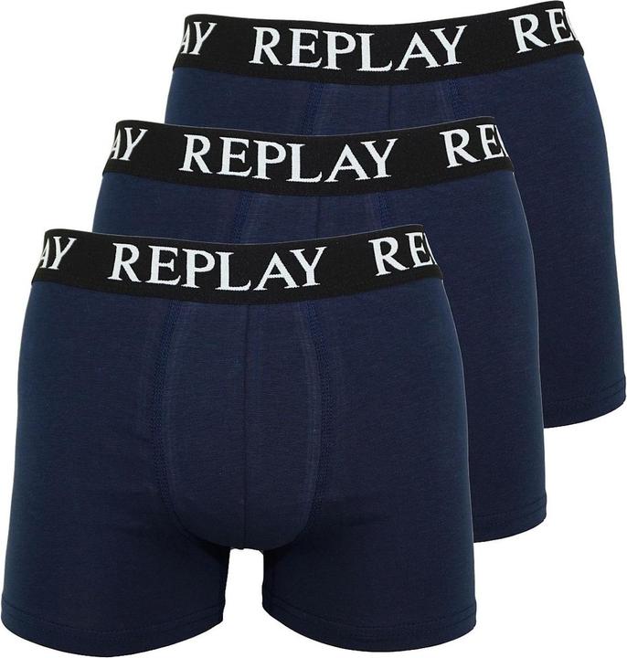 Produktbild Replay Trunk BOXER Style 01/C Basic Cuff Logo im 3er Pack (M, 3er Pack)