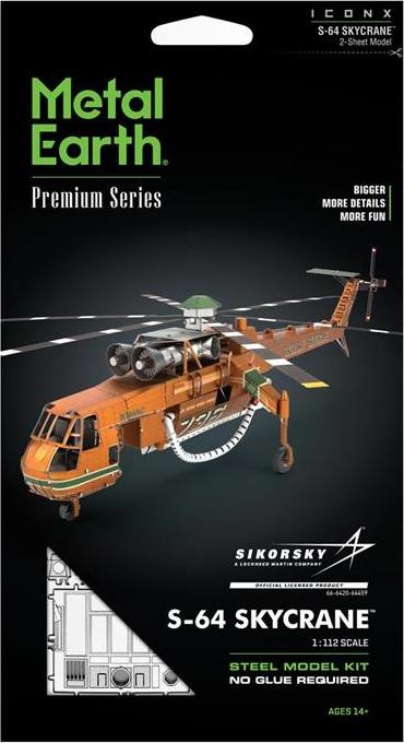 Actual product image Metal Earth ICONX - Sikorsky S-64 Skycrane